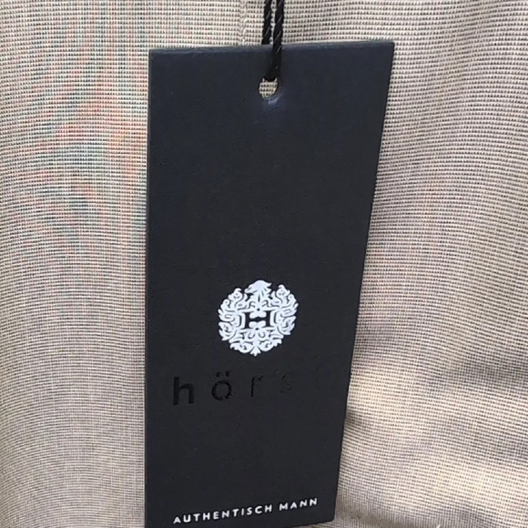 Tan Dress Shirt with Classic Button-Down Style and Long Sleeves - Picture 2 of 5